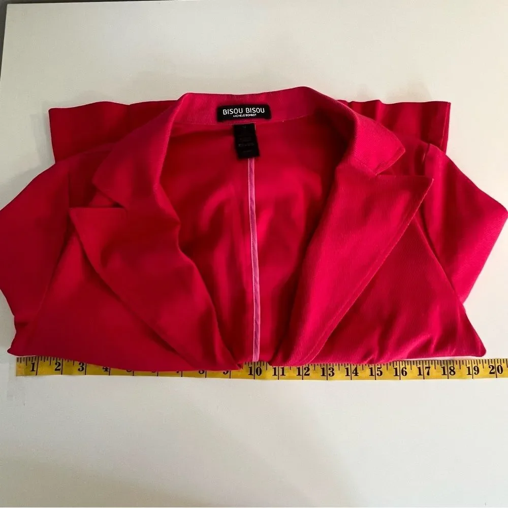 Bisou Bisou Womens Y2K Pink Blazer Size 12 Career Office Siren Legally Blond 90s